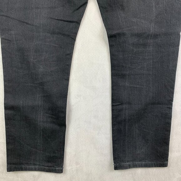 J Crew Mens Pants 36 Black Denim Jeans 484 Stretch Slim Tapered Luxury 36x27 - Picture 12 of 13
